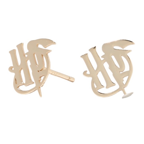 Sterling Silver Harry Potter™ Logo Stud Earrings - Picture 2 of 3